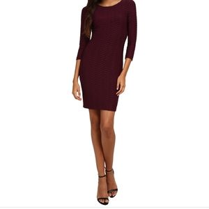 Calvin Klein Plum Purple Textured Stretch Sheath Dress